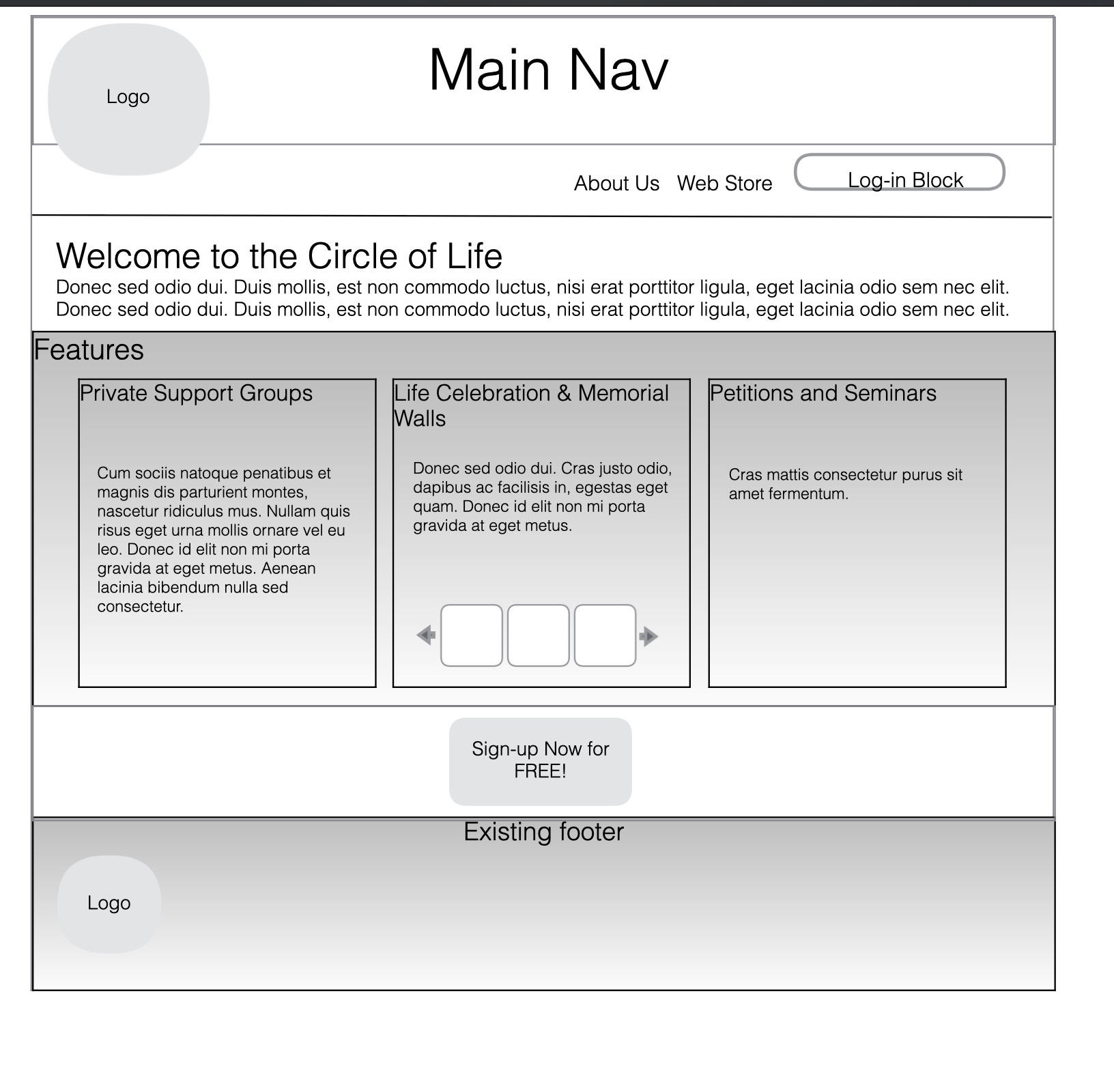 Site Wireframe